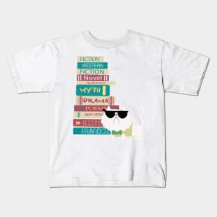 BOOKS AND CAT Kids T-Shirt